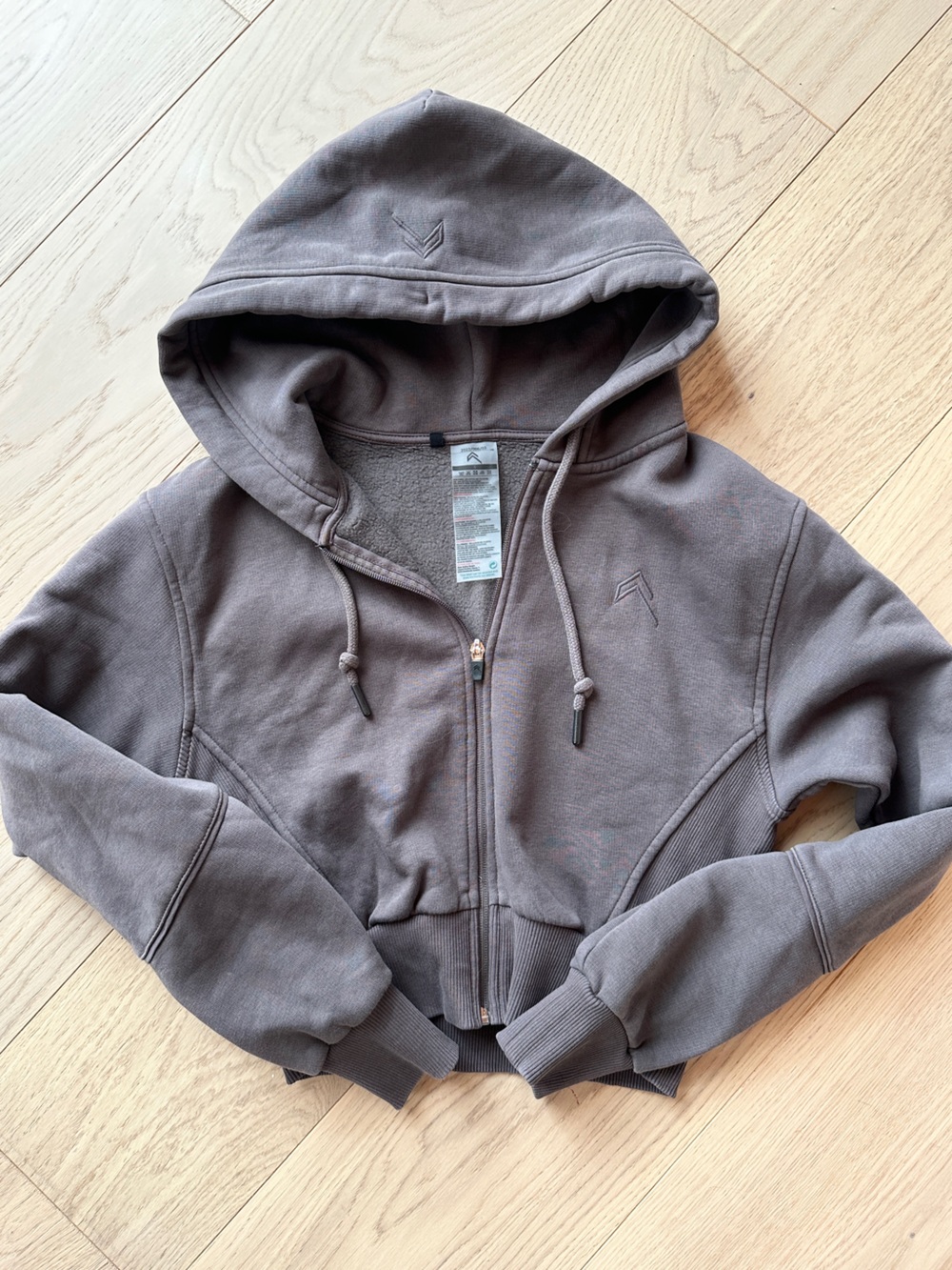 Oner Active Grey Cropped Full Zip Hoodie Women’s S